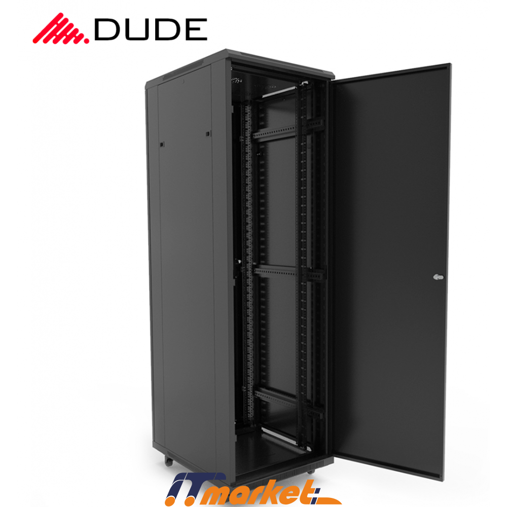 DUDE 22U 600X800 STANDING RACKMOUNT CABINET BLACK (NB-6822)-6